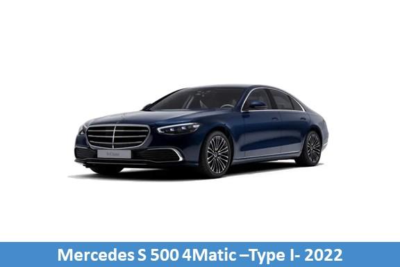 Mercedes S 500 4Matic –Type I- 2022 Mercedes S 500 4Matic –Type I- 2022